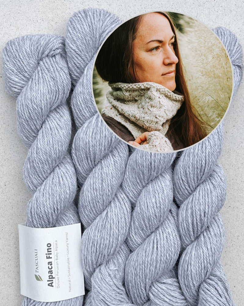 Fleur de prairie en boucle | simple avec un beau motif en Alpaca Fino de Pascuali