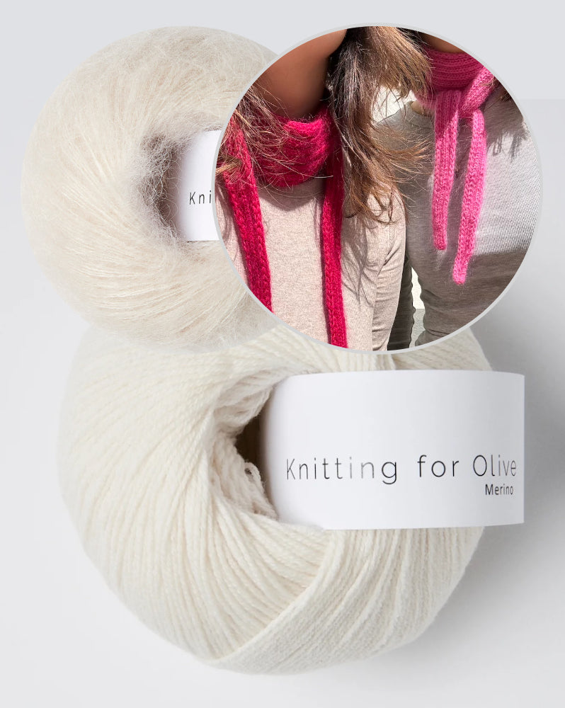 Wemadewardrobe Lotta Scarf Light mit Merino und Soft Silk Mohair von Knitting for Olive 10