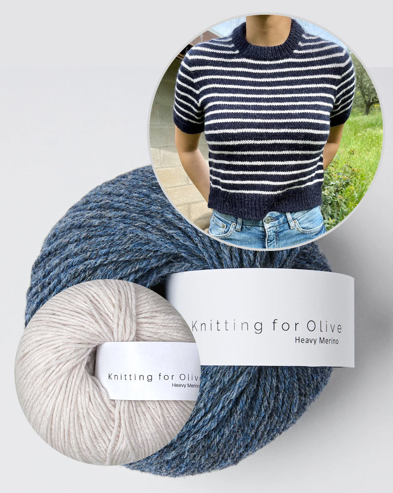 Lucy Streifenshirt | lässig und weich aus Heavy Merino von Knitting for Olive