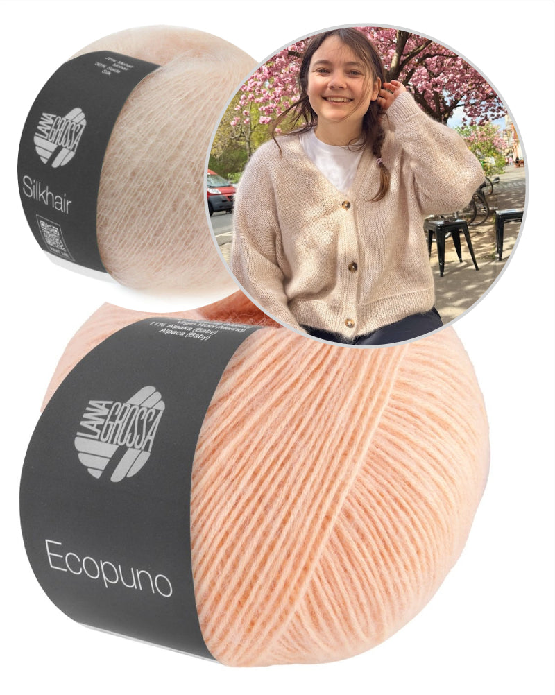 Maja Cardigan von wemadewardrobe mit Ecopuno und Silkhair oder Setasurivon Lana Grossa 11