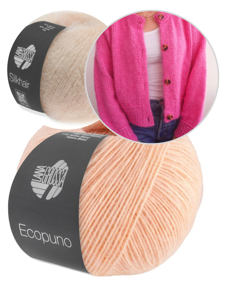 wemadewardrobe Maja Cardigan mit Ecopuno und Silkhair oder Setasuri von Lana Grossa 14