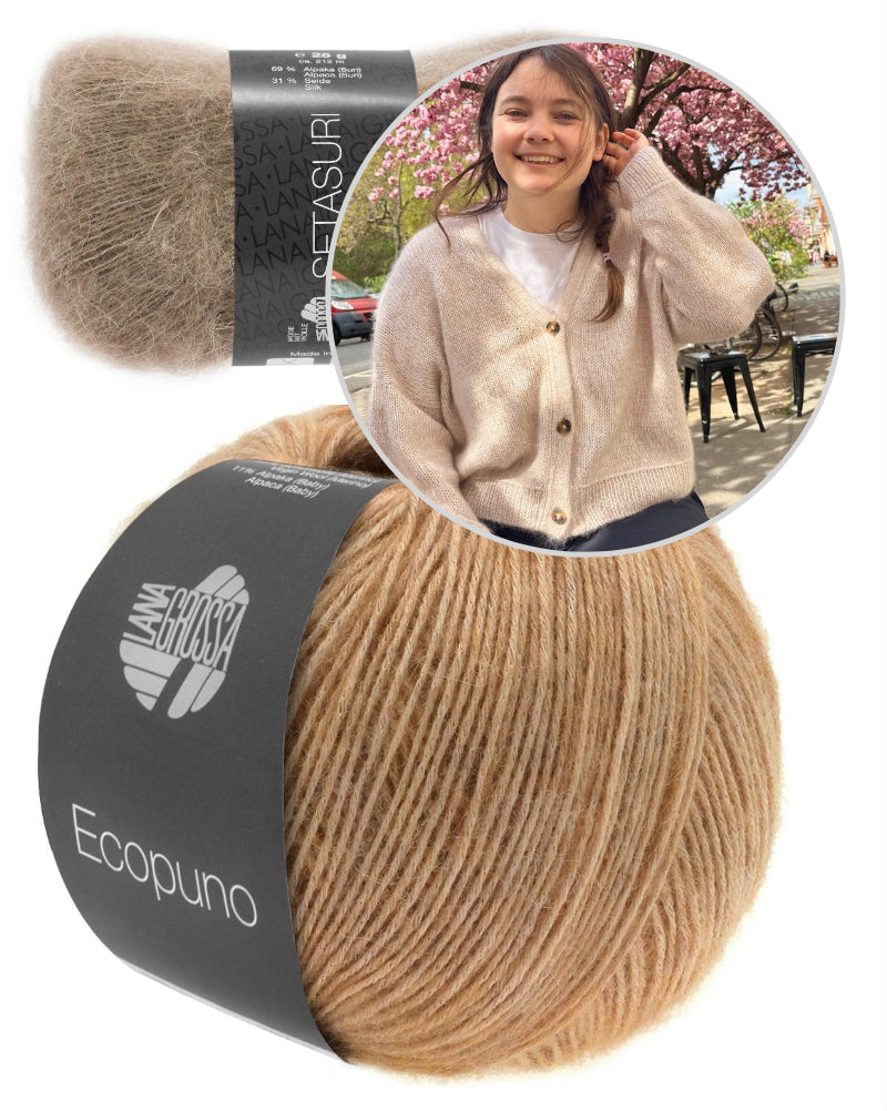 Maja Cardigan von wemadewardrobe mit Ecopuno und Silkhair oder Setasurivon Lana Grossa 13