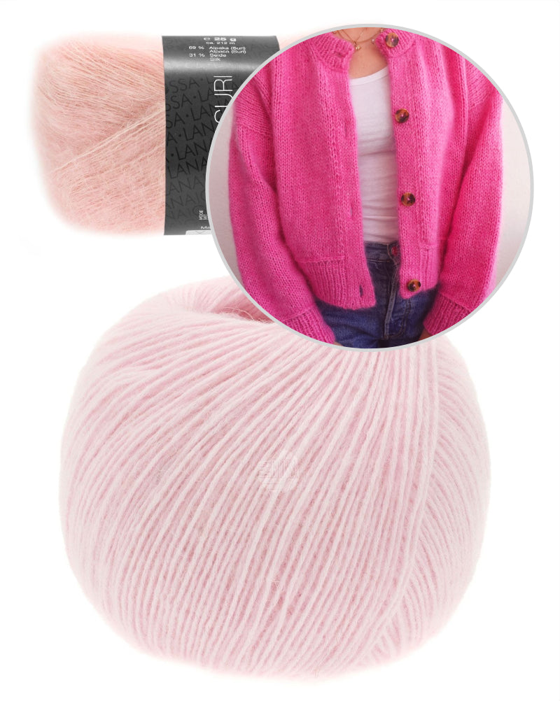 wemadewardrobe Maja Cardigan mit Ecopuno und Silkhair oder Setasuri von Lana Grossa 10