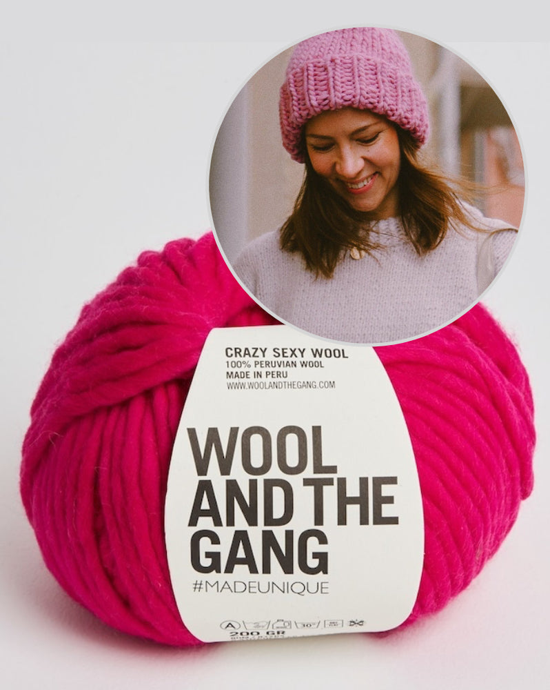 Marshmellow Beanie von Kutovakika mit Crazy Sexy Wool von Wool and the Gang 2