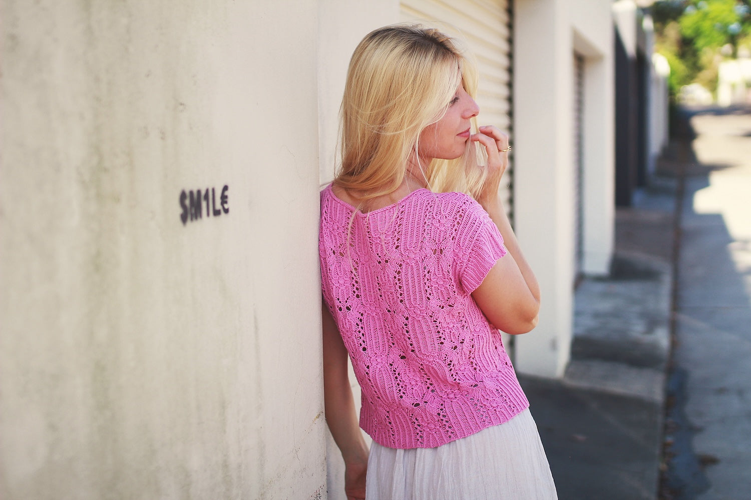 Thé Woollahra | Chemise avec un beau motif en Mandarin Petit de Sandnes Garn