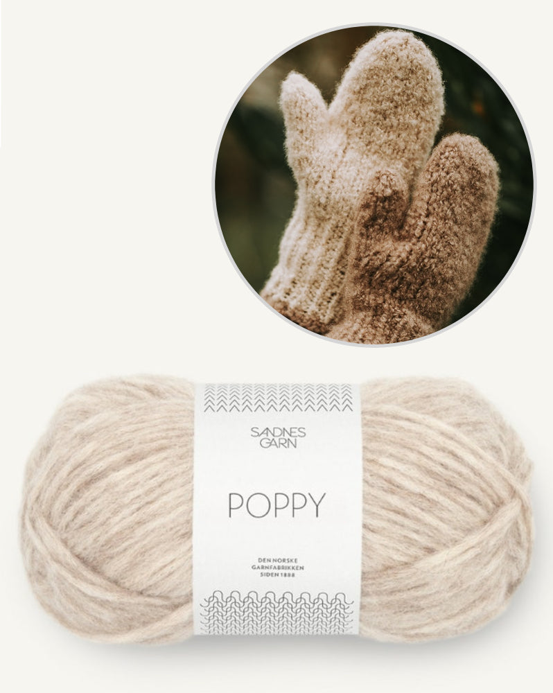 Mitaines douces | avec instructions gratuites, belles mitaines avec Poppy de Sandnes Garn