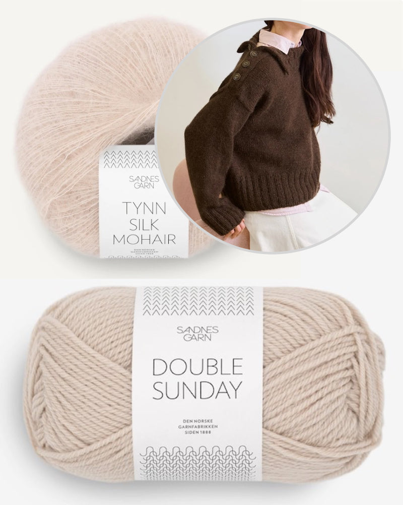 Mina Sweater | lässiger oversize Pullover aus Double Sunday und Tynn Silk Mohair von Sandnes Garn