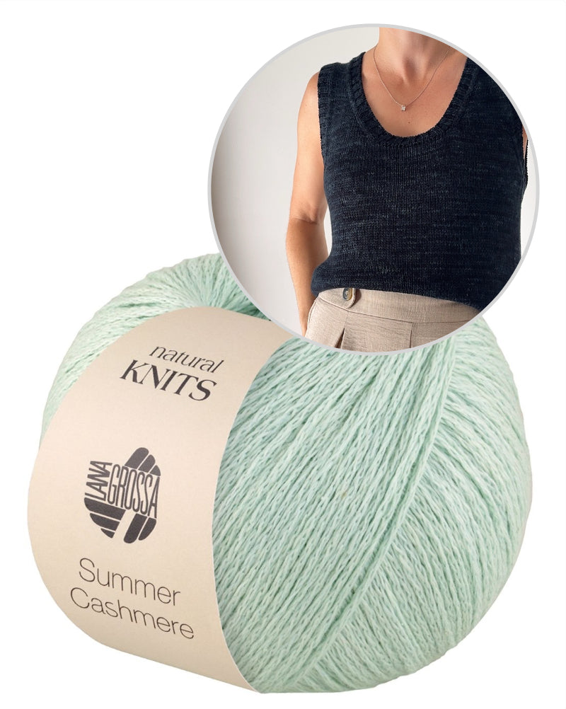 Moon Column Shirt | zartes Basic Top aus Summer Cashmere von Lana Grossa