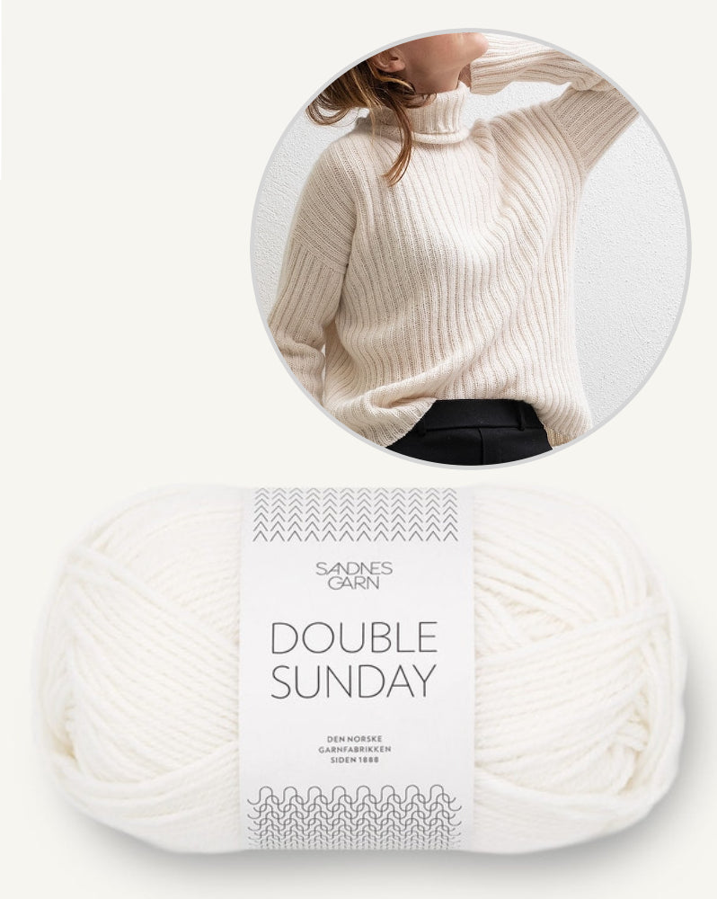 Narbonne Sweater | lässiger Rippenpullover mit Double Sunday von Sandnes Garn