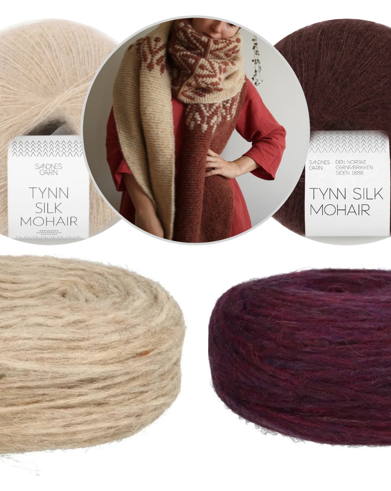 Teti Lutsak Nivalis Wrap mit Plötulopi von Lopi Island und Tynn Silk Mohair von Sandnes Garn 11