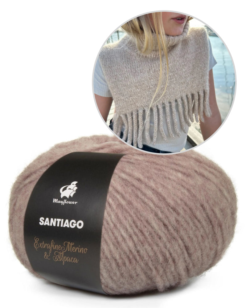 PetiteKnit Nora Neck einfädig mit Santiago von MAyflower Denmark 12