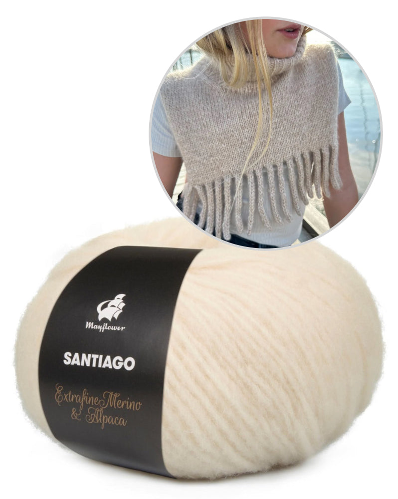 PetiteKnit Nora Neck einfädig mit Santiago von MAyflower Denmark 11