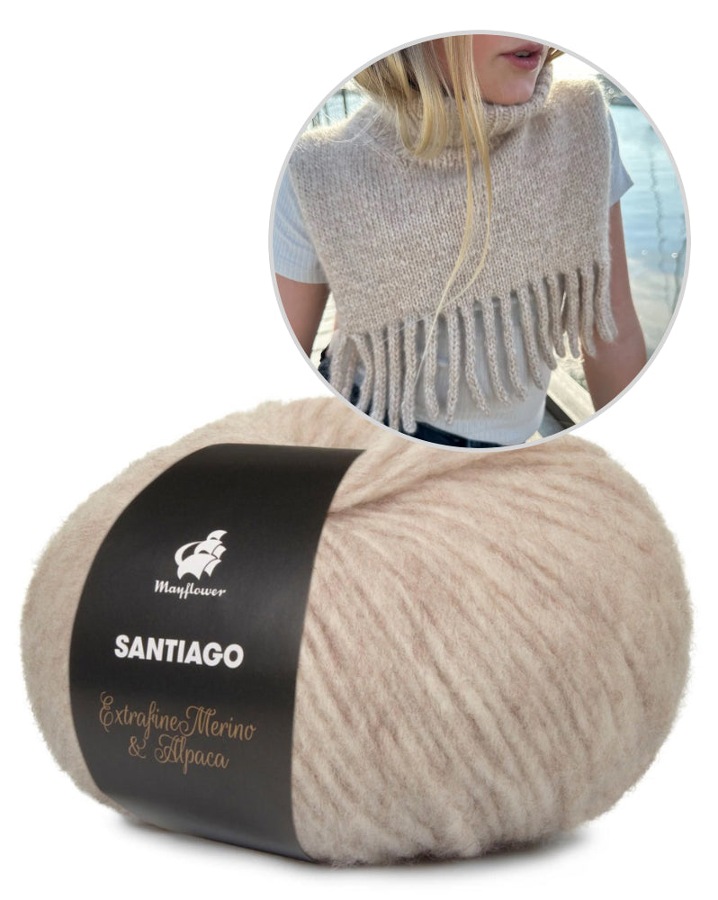 PetiteKnit Nora Neck einfädig mit Santiago von MAyflower Denmark 10