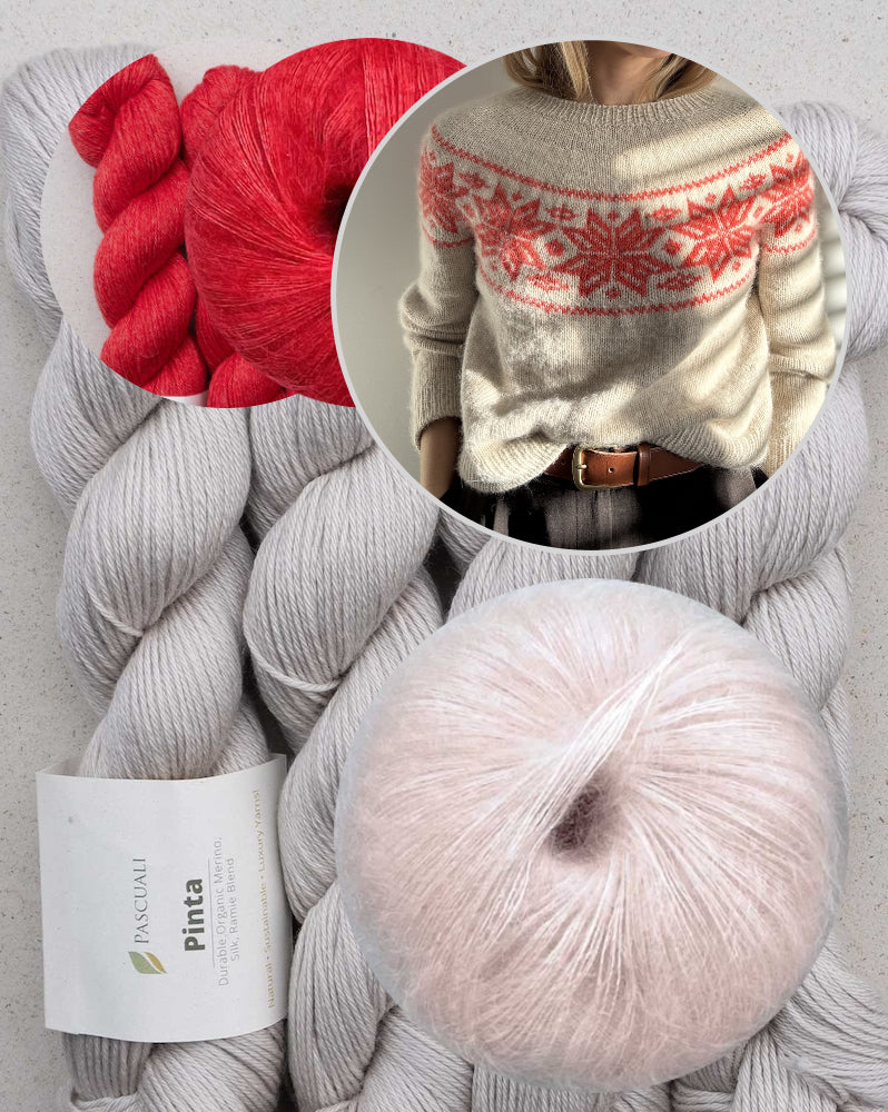 Coco Amour Knitwear Nordic Snowflake Sweater mit Pinta und Mohair Bliss von Pascuali 15