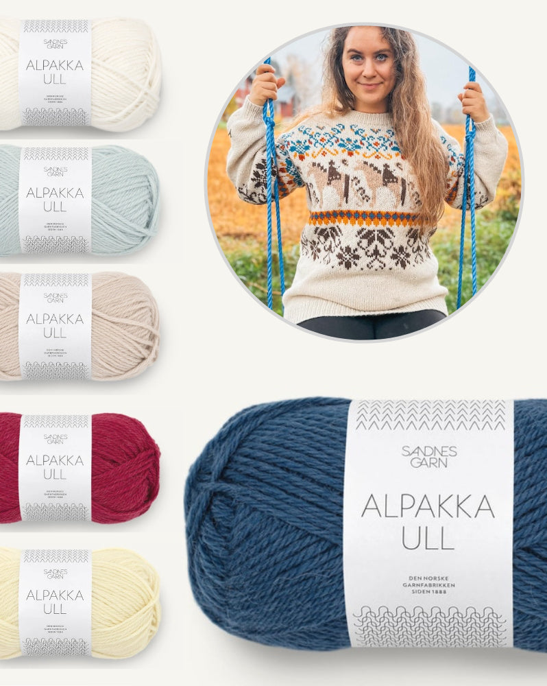 Linka Neumann Norwegian Fjordhorse Sweater mit Alpakka Ull von Sandnes Garn 7