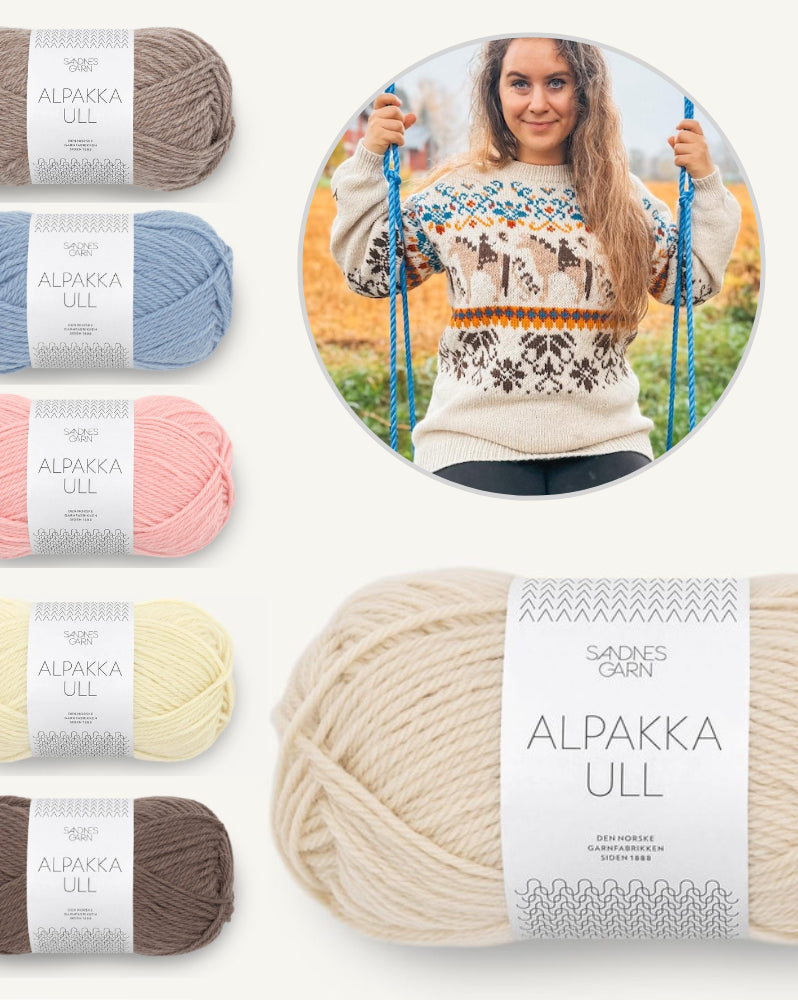 Linka Neumann Norwegian Fjordhorse Sweater mit Alpakka Ull von Sandnes Garn 6