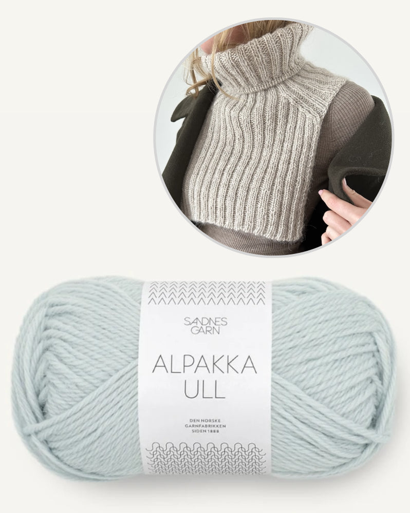 Note Rib Neck von LeKnit mit Alpakka Ull von Sandnes Garn 13