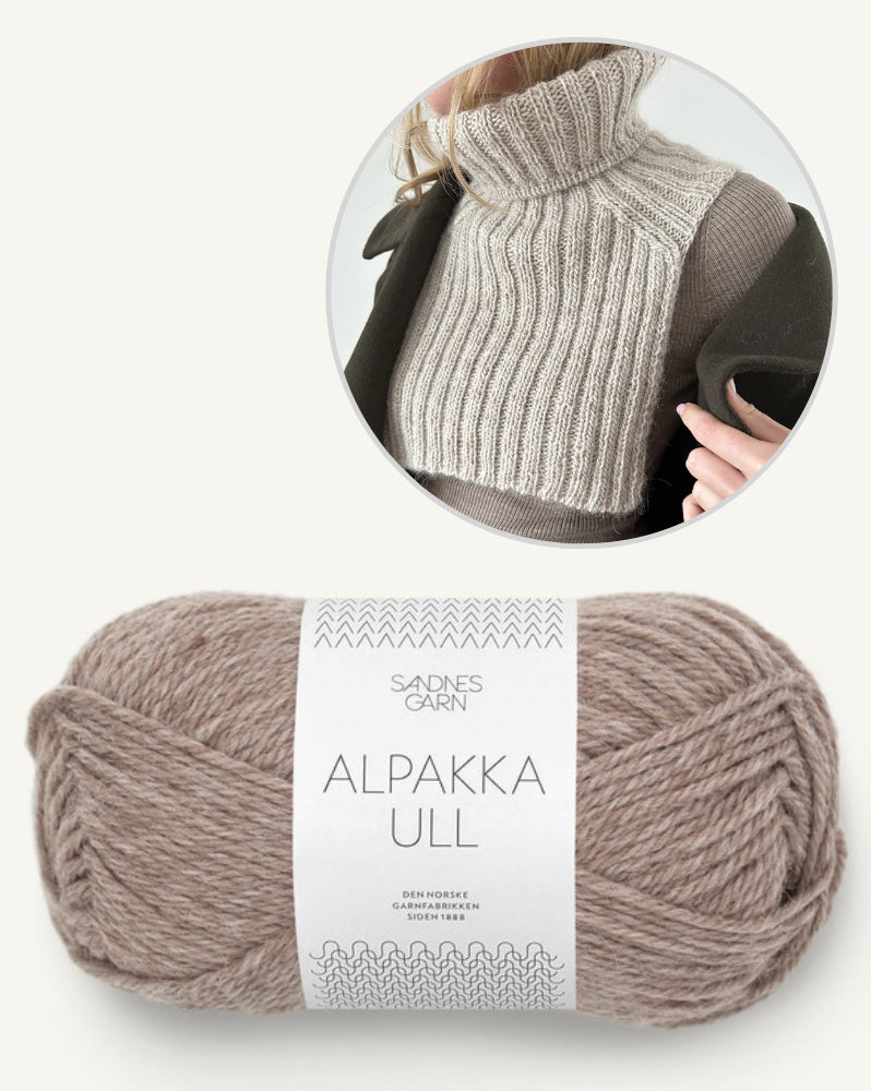 Note Rib Neck von LeKnit mit Alpakka Ull von Sandnes Garn 15