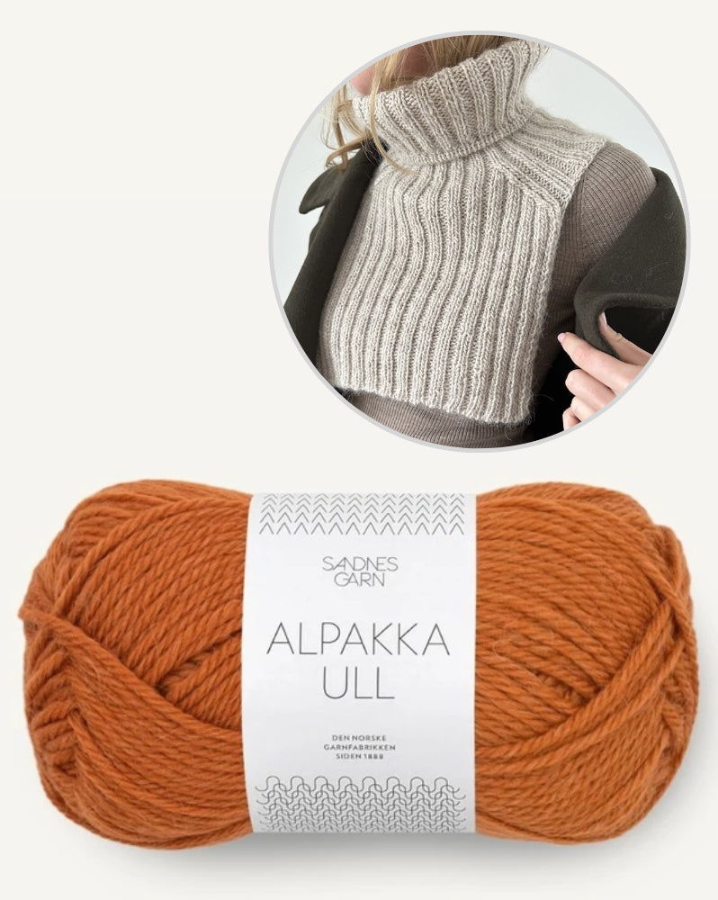 Note Rib Neck von LeKnit mit Alpakka Ull von Sandnes Garn 8