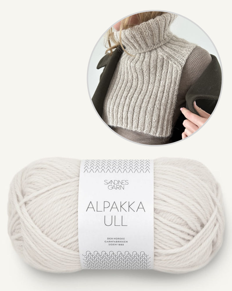 Note Rib Neck von LeKnit mit Alpakka Ull von Sandnes Garn 7