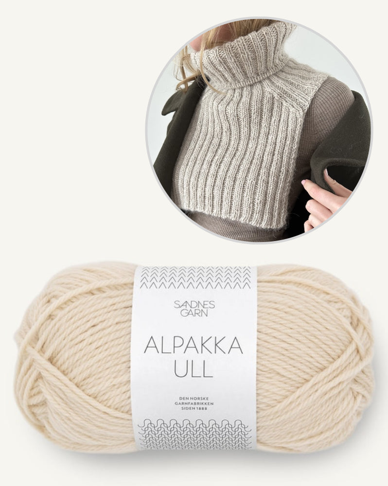 Note Rib Neck von LeKnit mit Alpakka Ull von Sandnes Garn 10