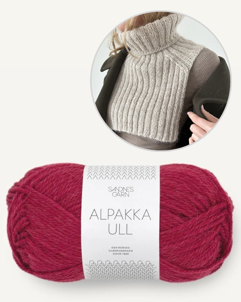 Note Rib Neck von LeKnit mit Alpakka Ull von Sandnes Garn 12