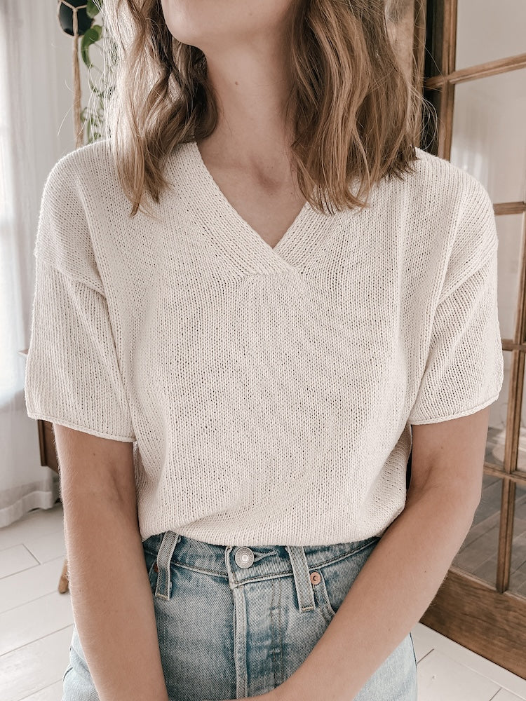 Moon Set Tee | lässiges Seidenshirt aus Pure Silk von Knitting for Olive