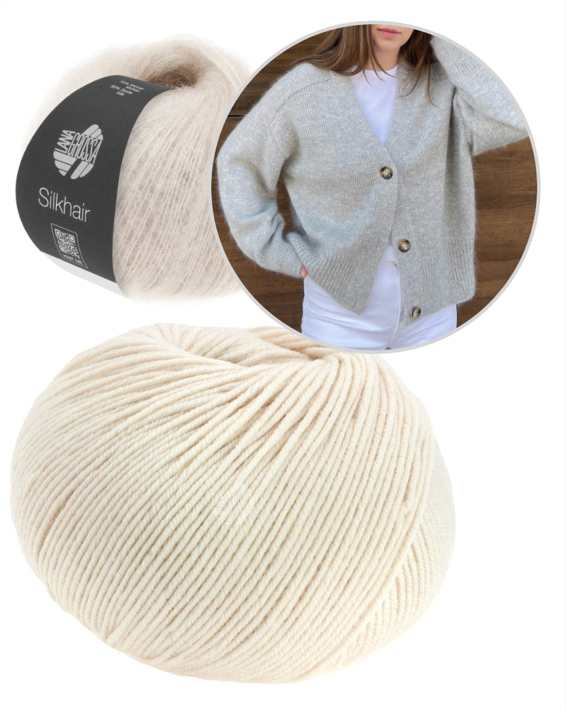 Paul Cardigan von Moreca Knit mit Cool Wool und Silkhair von Lana Grossa 12