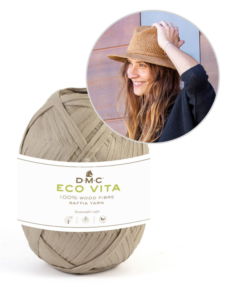 Lucca Hat | sommerlicher Hut gehäkelt aus Ecco Vita Raffia