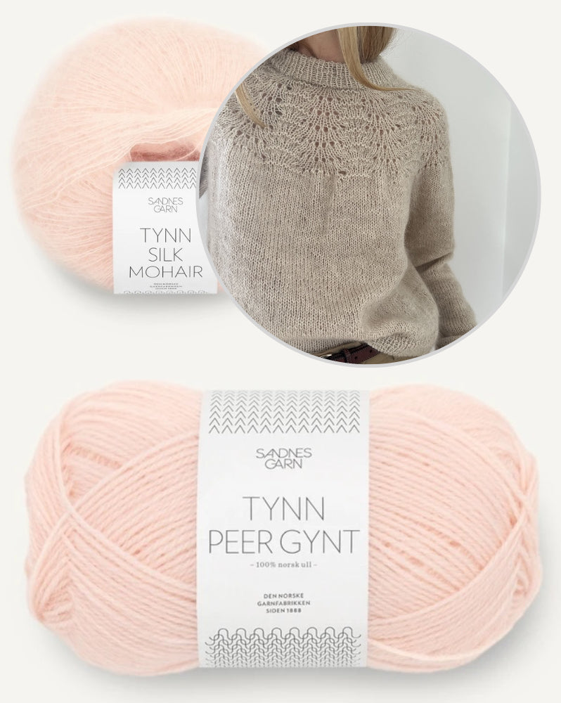 LeKnit Peacock Jumper mit Tynn Peer Gynt und Tynn Silk Mohair von Sandnes Garn 14