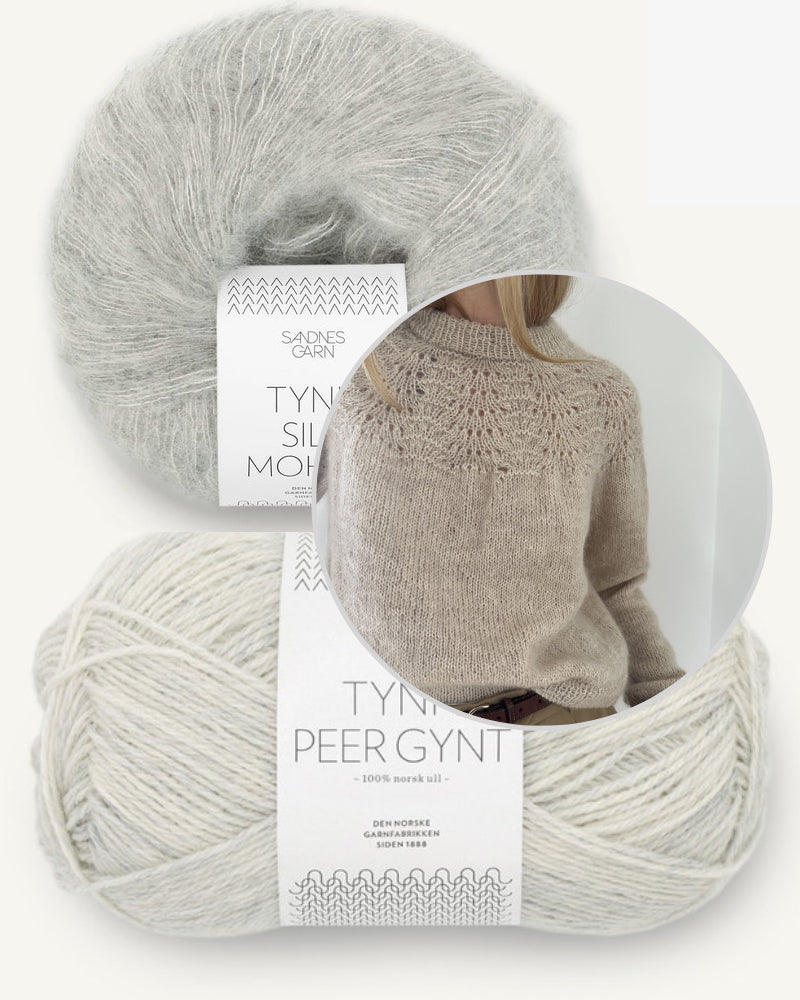 LeKnit Peacock Jumper mit Tynn Peer Gynt und Tynn Silk Mohair von Sandnes Garn 5