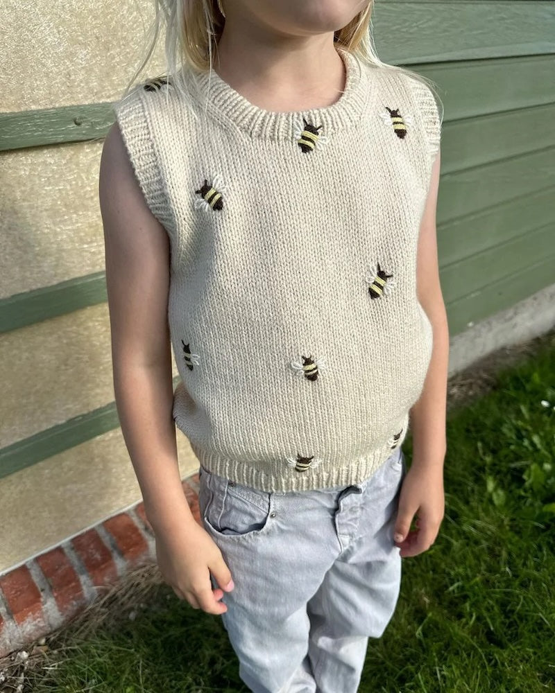 Novice Slipover Kids | classically beautiful slipover made from Double Sunday by Sandnes Garn