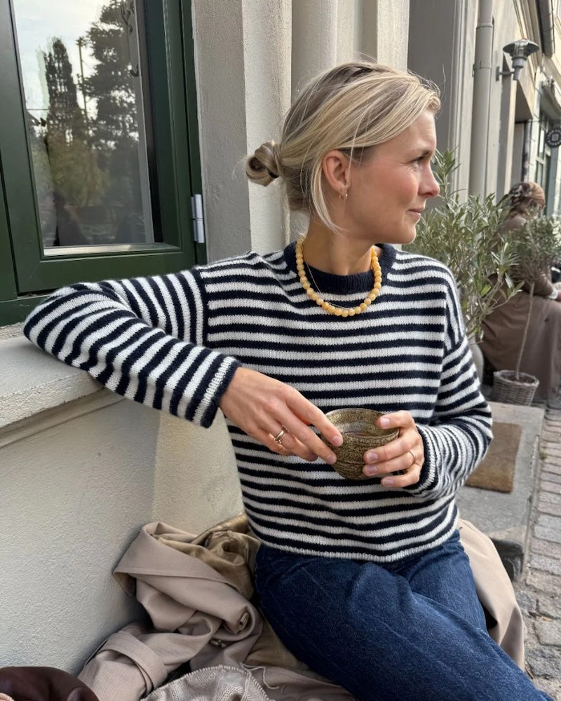 Olga Blouse | luxuriöse Streifen aus Classic Cashmere von Cardiff