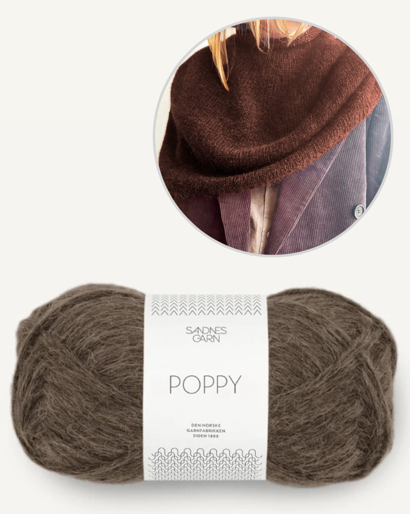 LeKnit Plain Yoke Poncho mit Poppy von Sandnes Garn 7