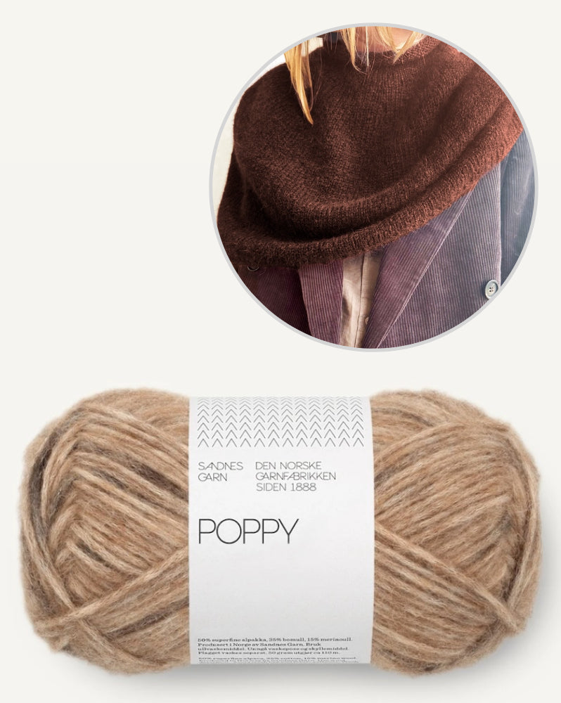 LeKnit Plain Yoke Poncho mit Poppy von Sandnes Garn 9