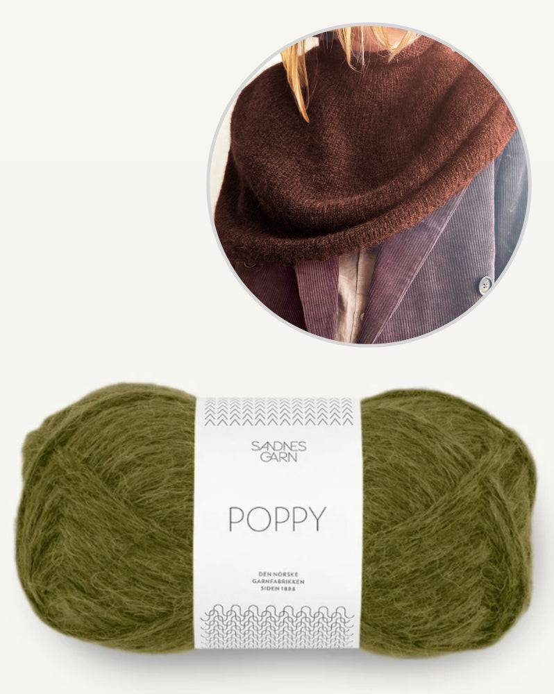 LeKnit Plain Yoke Poncho mit Poppy von Sandnes Garn 12