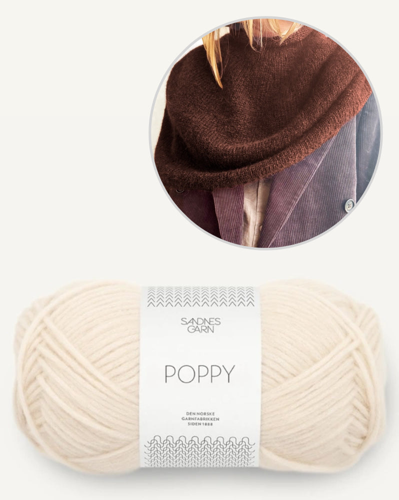 LeKnit Plain Yoke Poncho mit Poppy von Sandnes Garn 13