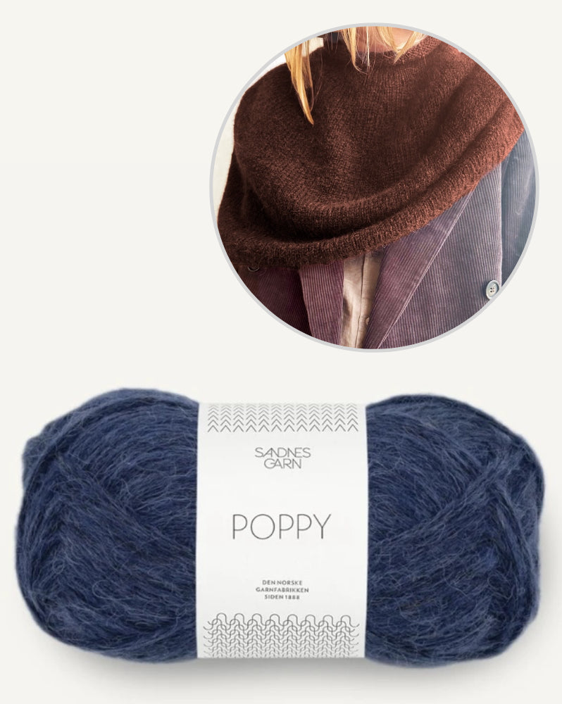 LeKnit Plain Yoke Poncho mit Poppy von Sandnes Garn 10