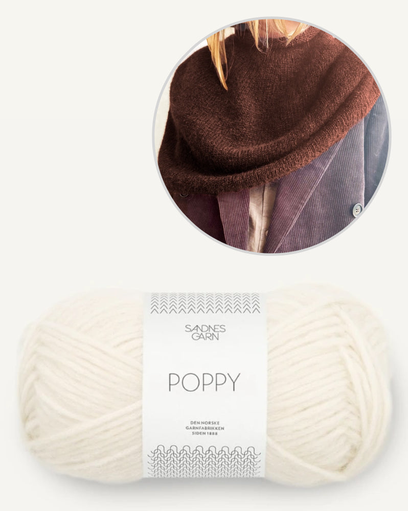 LeKnit Plain Yoke Poncho mit Poppy von Sandnes Garn 14