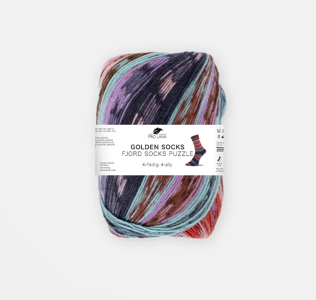 Fjord Socks Puzzle 4-fach | magische Muster in bezaubernden Farben