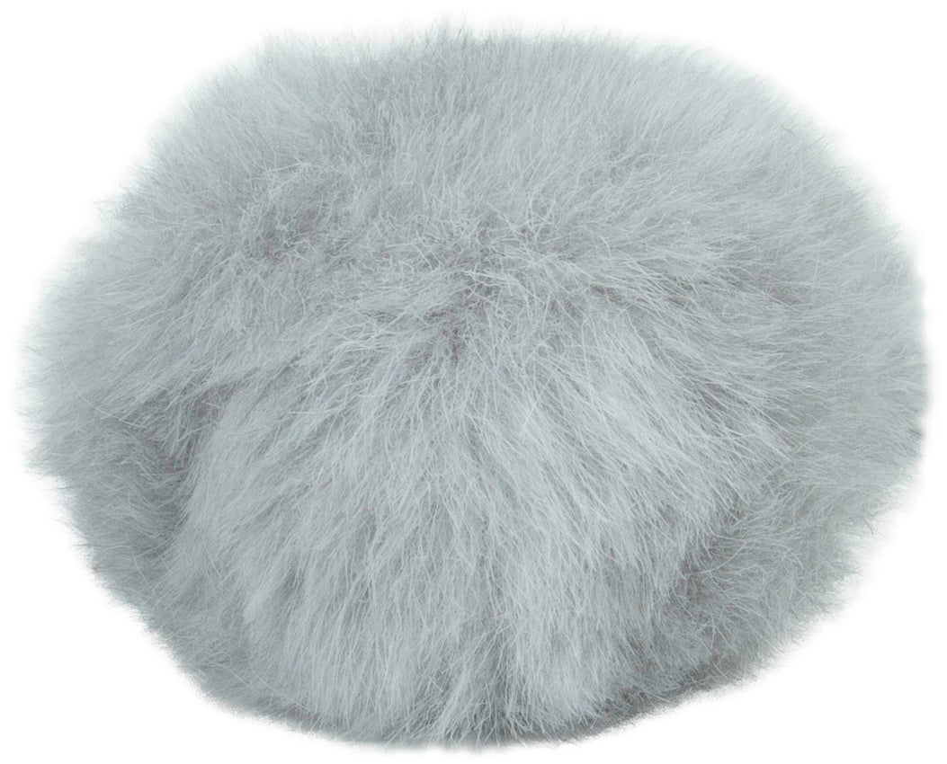 Mini faux fur pompom with snap button