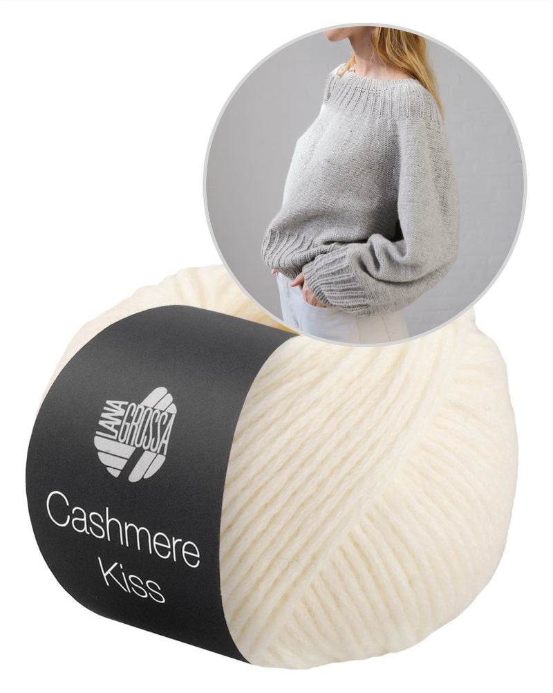 Rundpassenpullover mit Rippenrand aus Cashmere Kiss von Lana Grossa 3