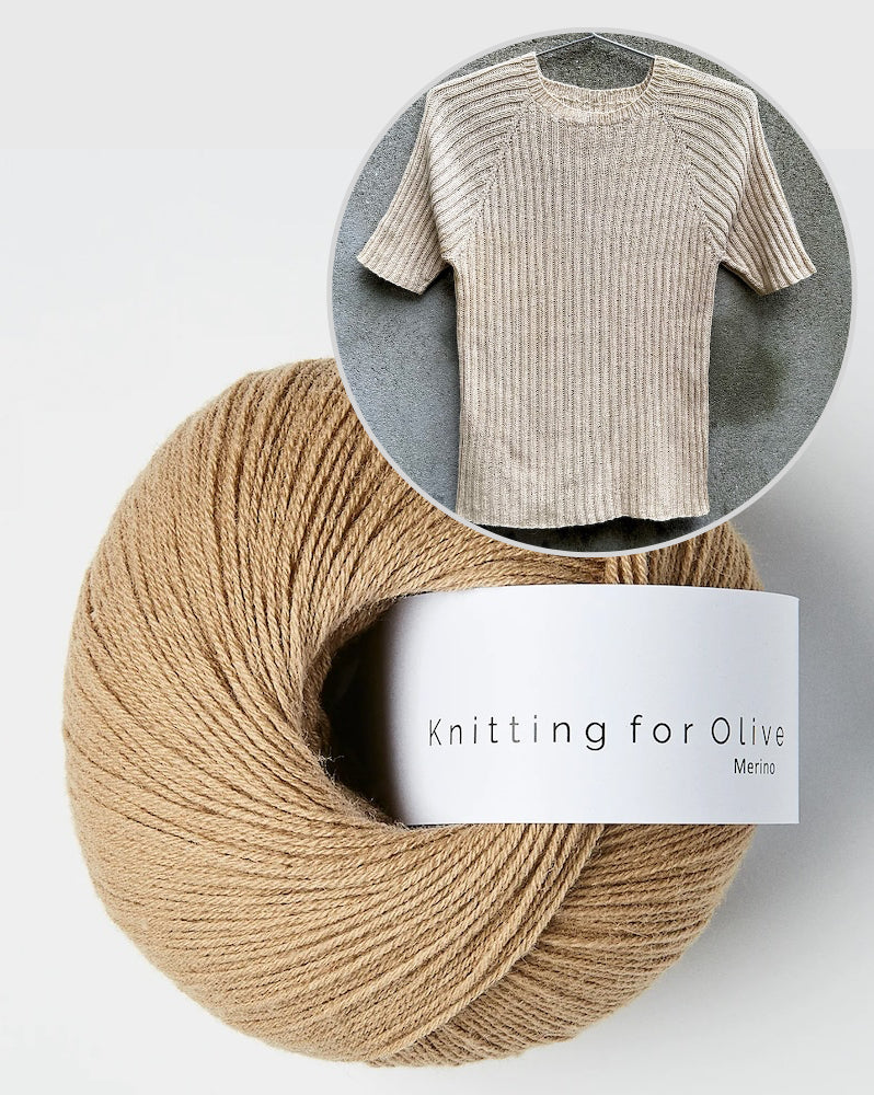 Rib Tee | feminines Shirt aus Merino von Knitting for Olive