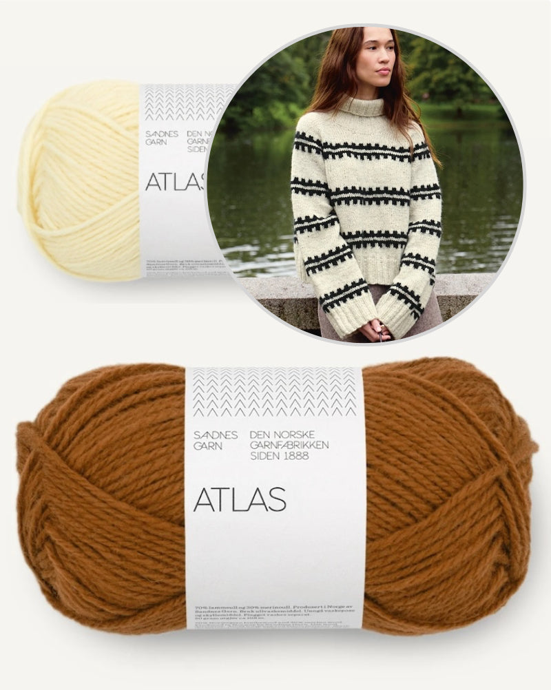 Ridge Sweater | detaillierte Streifen aus Atlas von Sandnes Garn