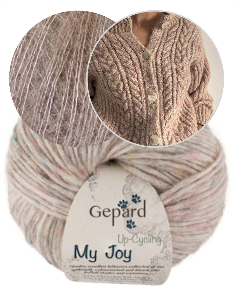 Rosebud Cardigan | fluffig weiches Patentmuster aus My Joy und Kid Seta von Gepard Garn
