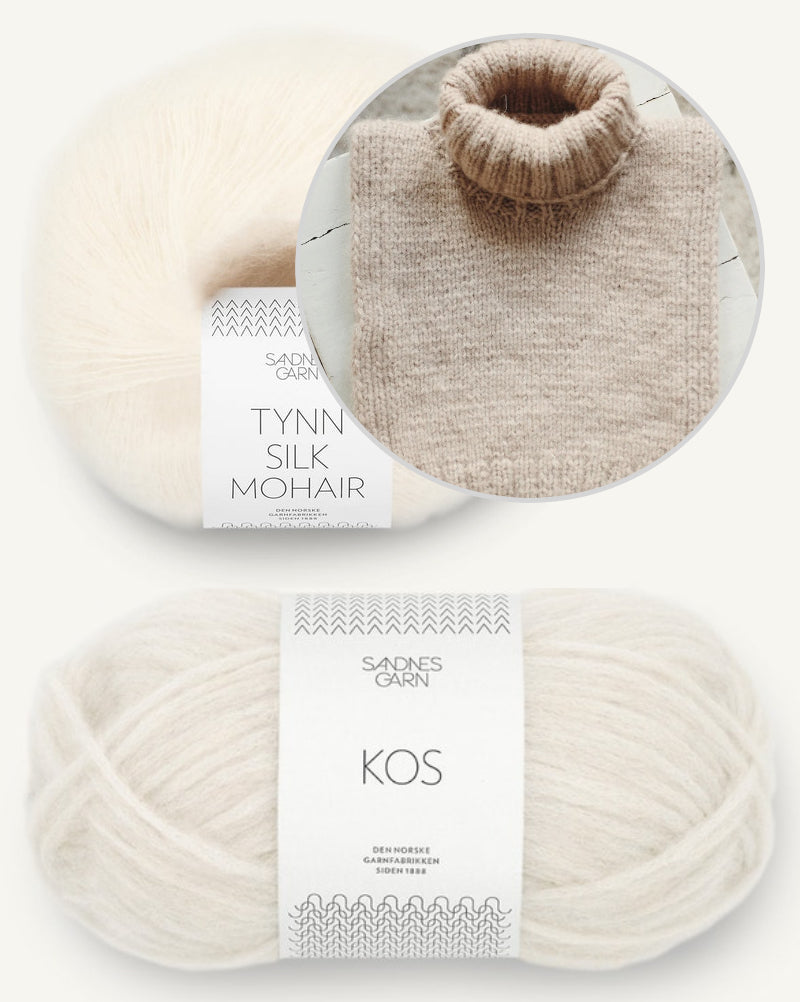 Saga Winter Neck von Novemberknits mit Kos und Tynn Silk Mohair von Sandnes Garn 8