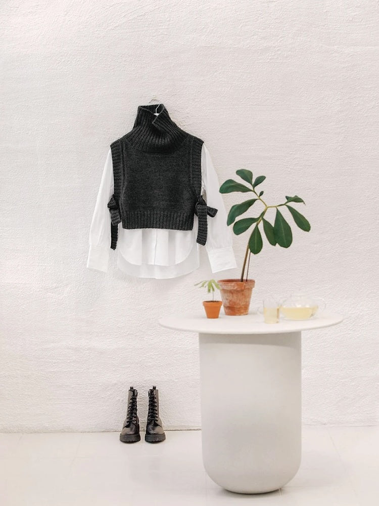 Amy Slip-over | gilet pull inhabituel avec Sunday et Tynn Silk