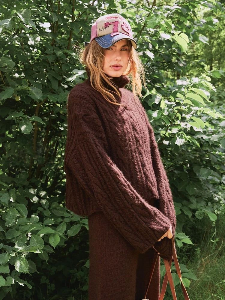 Brady Sweater | zeitloses Zopfmuster aus Sunday und Tynn Silk Mohair