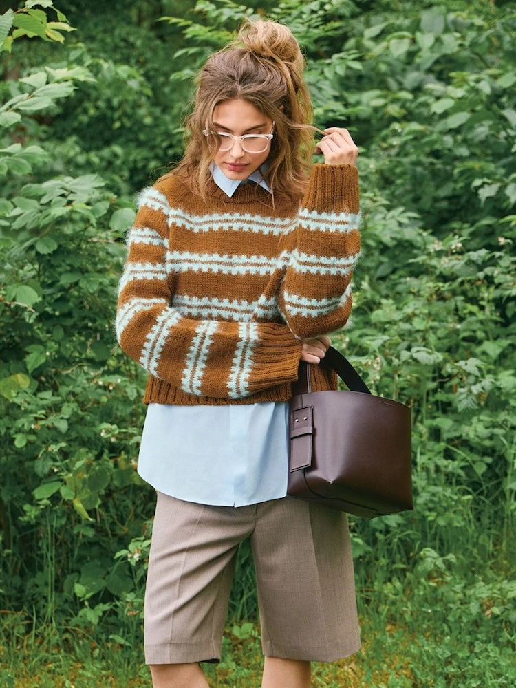 Ridge Sweater | flauschiges Muster mit Peer Gynt und Ballerina Chunky Mohair - DIY 2507