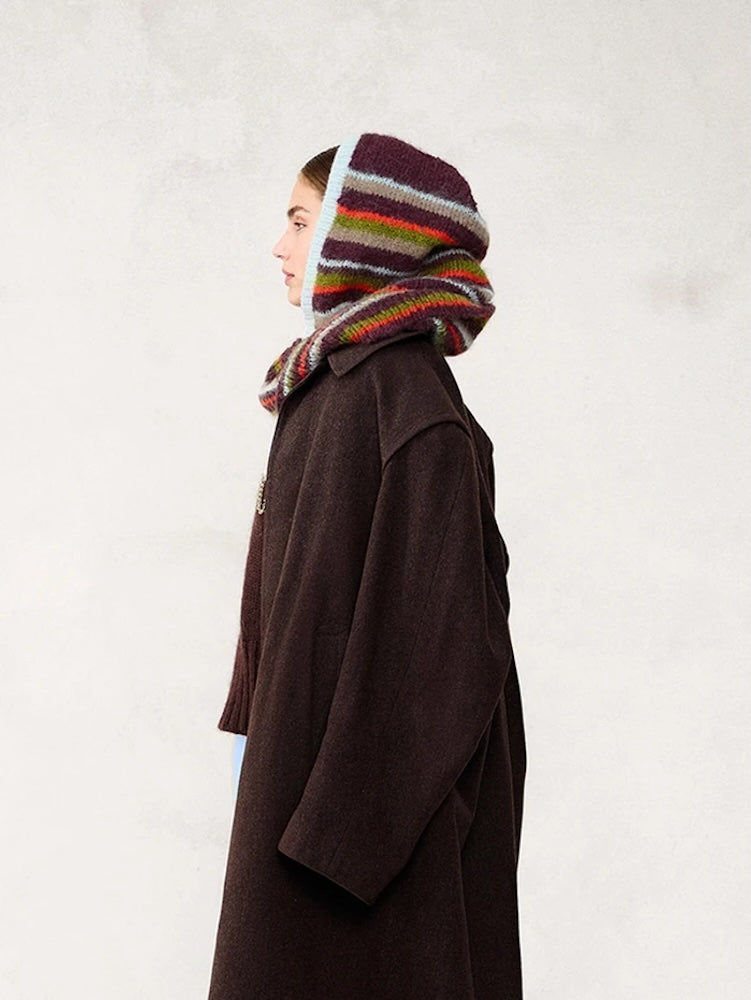 Snuggle Hood - Stripes | aus Ballerina Chunky Mohair und Borstet Alpakka von Sandnes Garn